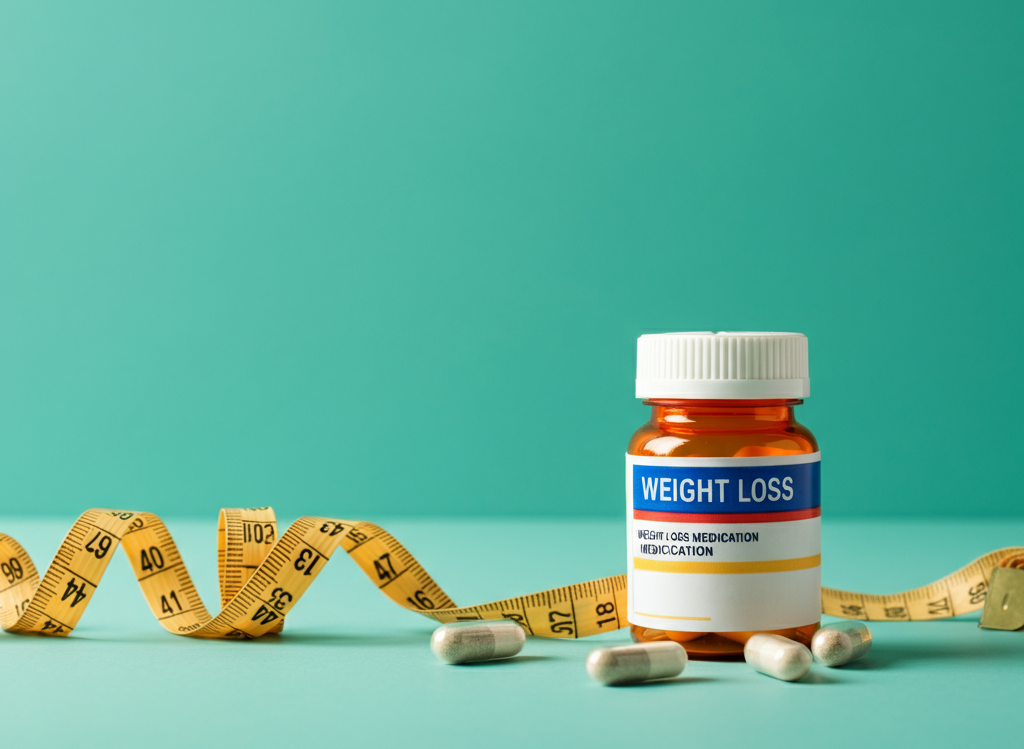 Prescription bottle labeled "Lepbound" with health and wellness elements.